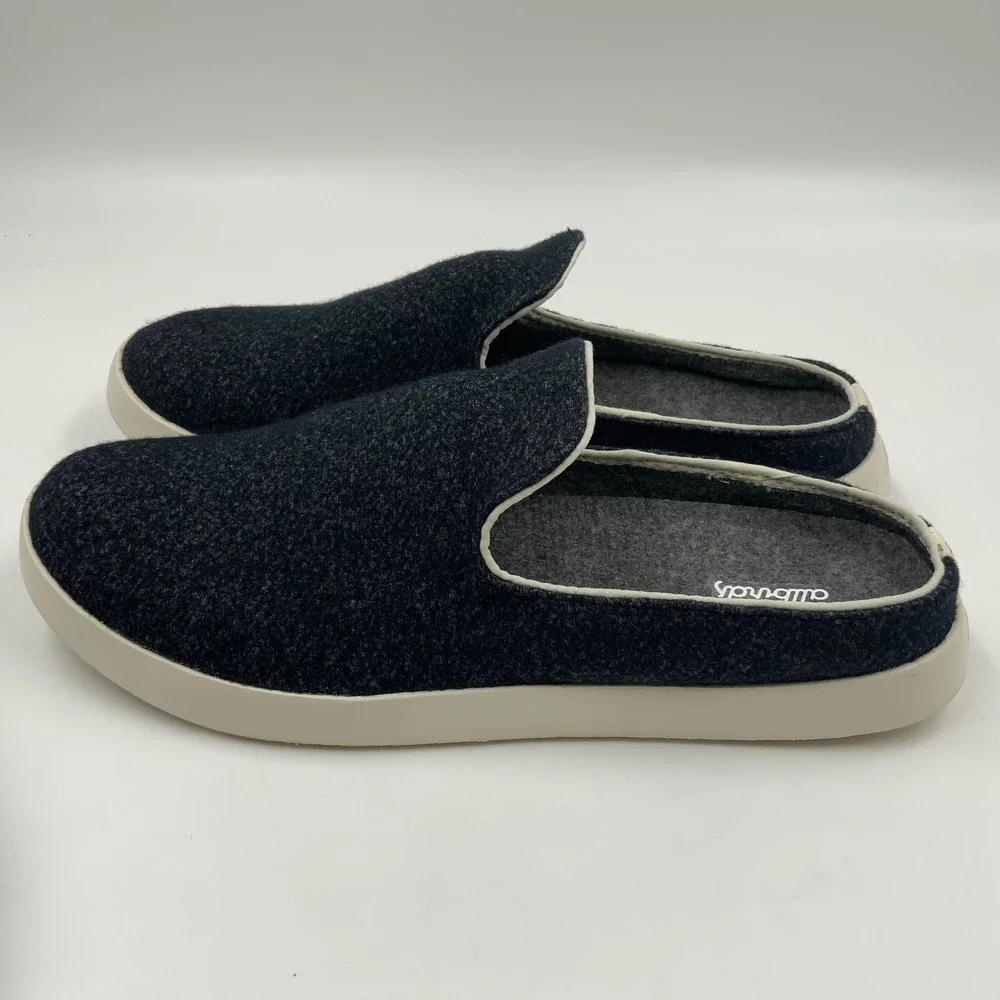 Allbirds Wool Lounger Fluff Womens Slip On Loafer Shoes Black Size US 11